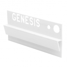 15 x 10mm - EVC100.01 Genesis Plastic Vinyl To Tile Capping White EVC